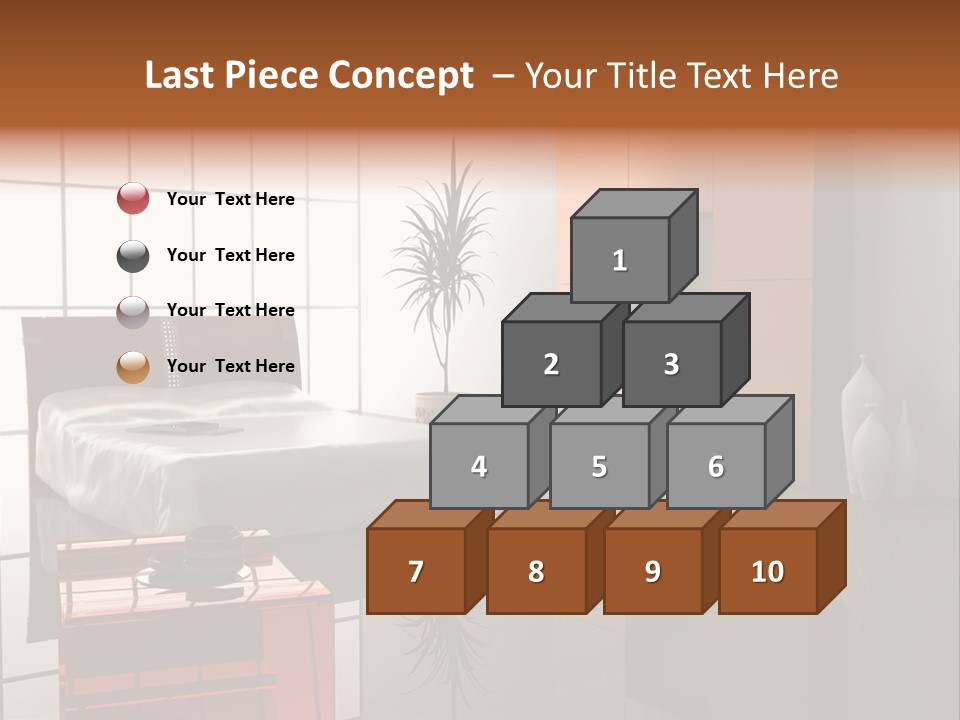 Modern Bedroom Interior Design (Computer - Generated Image) PowerPoint Template