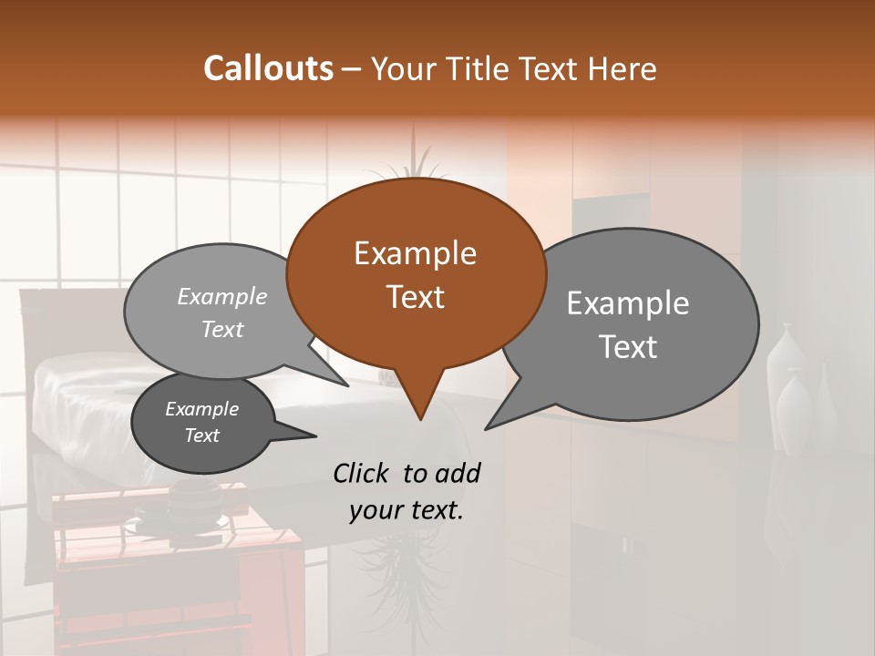 Modern Bedroom Interior Design (Computer - Generated Image) PowerPoint Template
