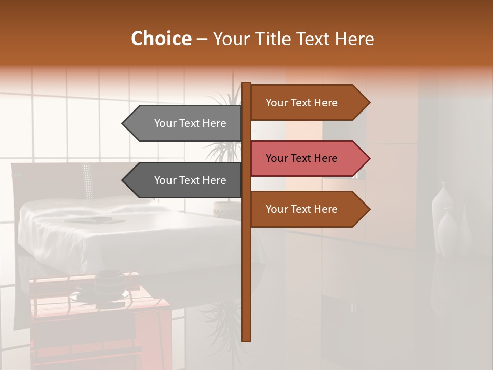 Modern Bedroom Interior Design (Computer - Generated Image) PowerPoint Template