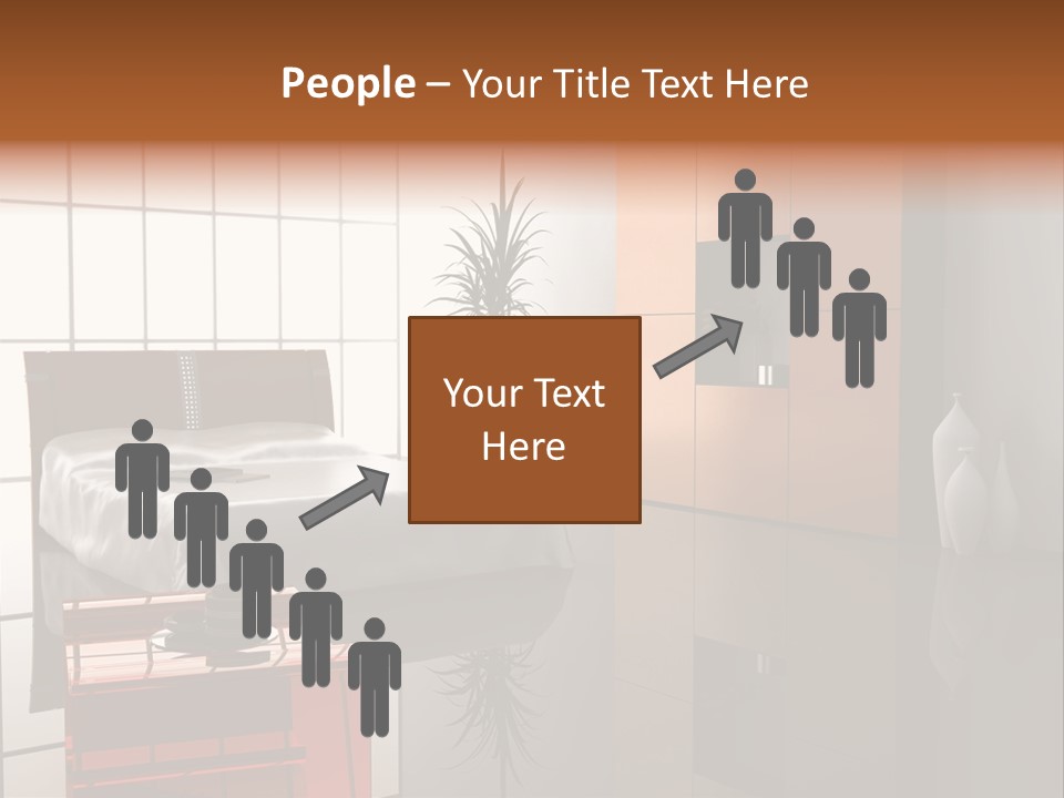 Modern Bedroom Interior Design (Computer - Generated Image) PowerPoint Template