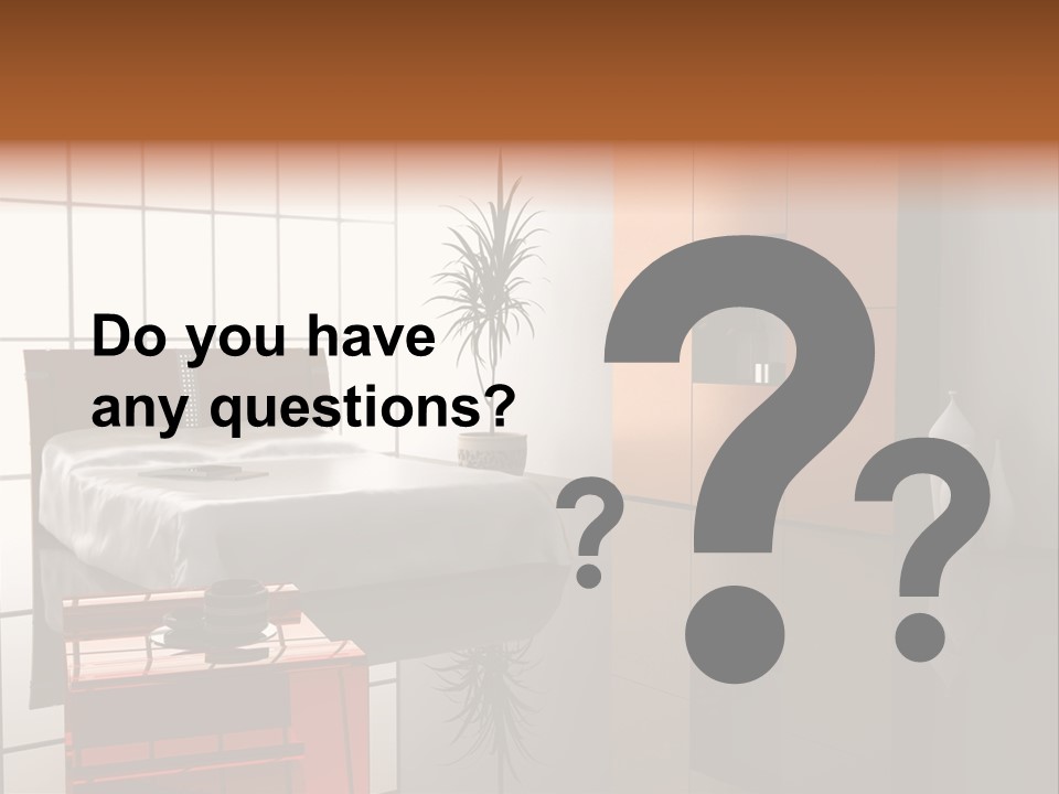 Modern Bedroom Interior Design (Computer - Generated Image) PowerPoint Template