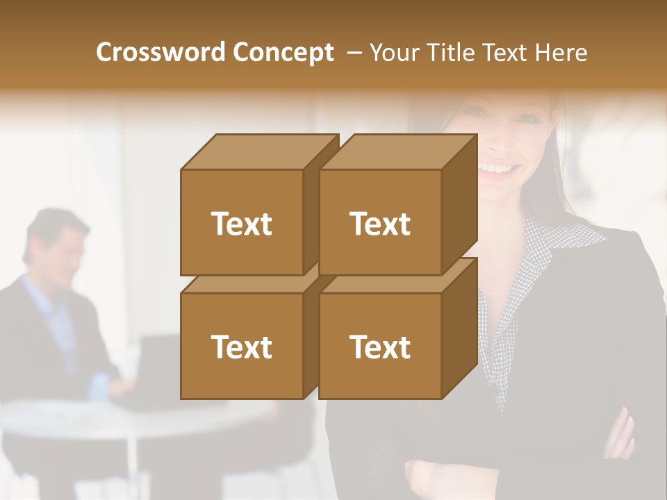 Puppy And Dog Playing PowerPoint Template