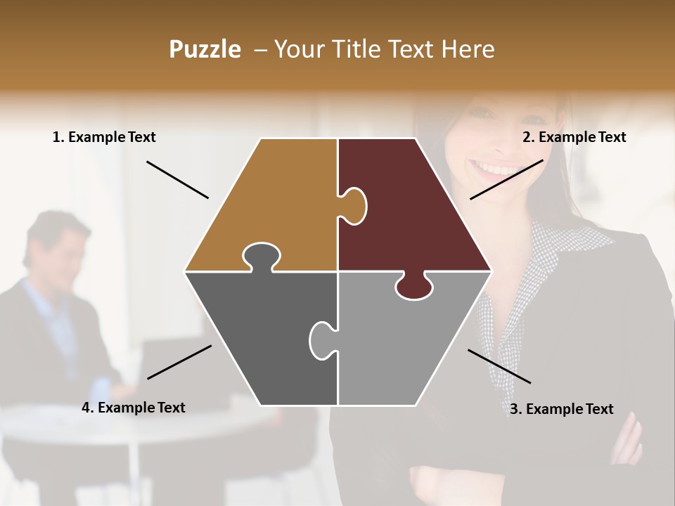 Puppy And Dog Playing PowerPoint Template