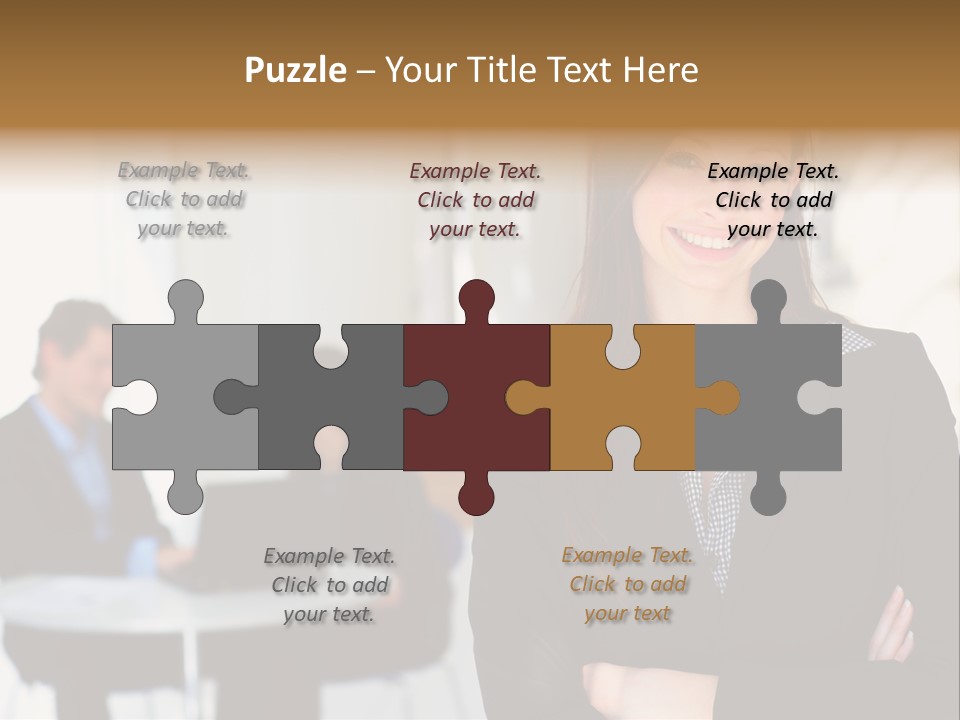 Puppy And Dog Playing PowerPoint Template