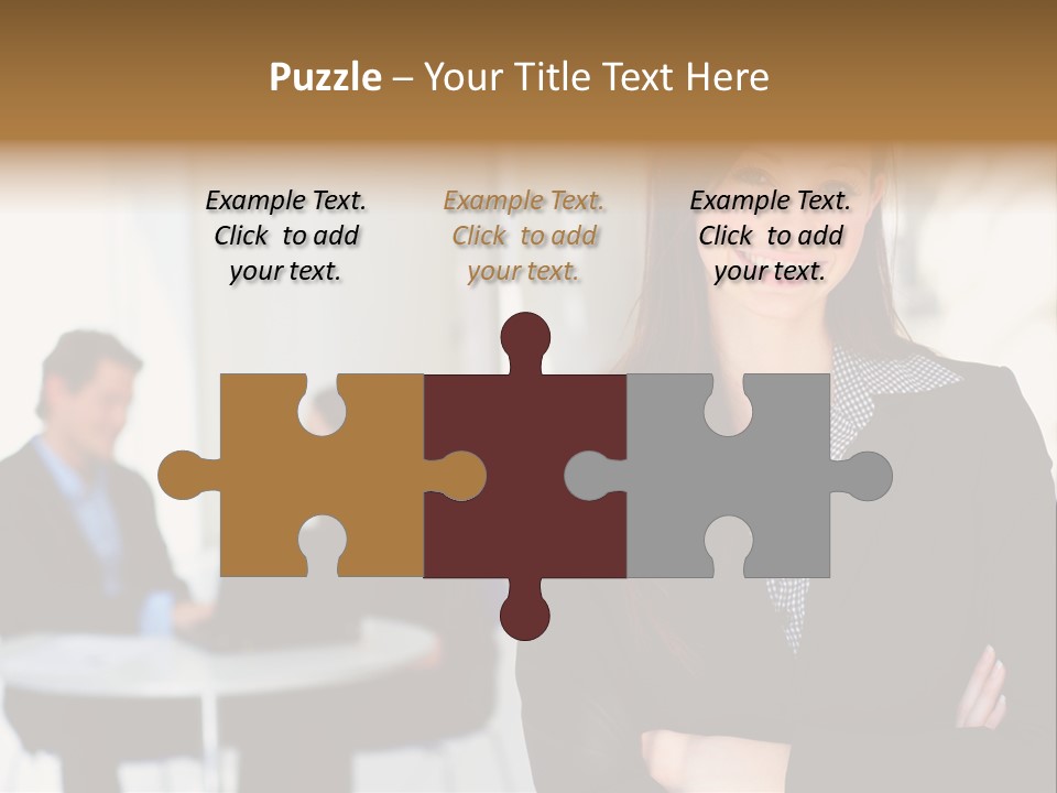 Puppy And Dog Playing PowerPoint Template