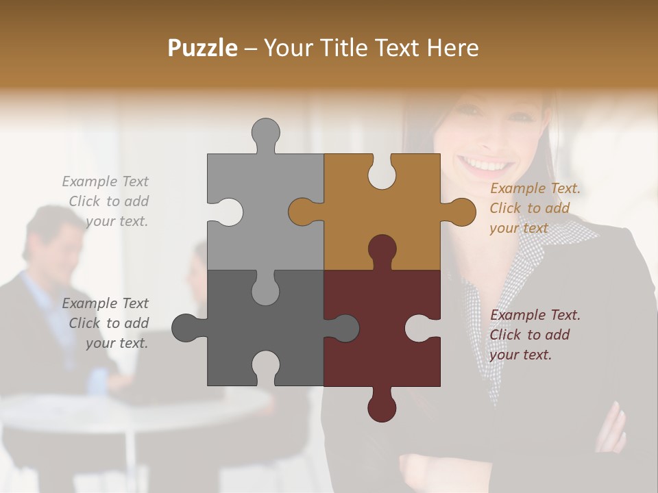 Puppy And Dog Playing PowerPoint Template