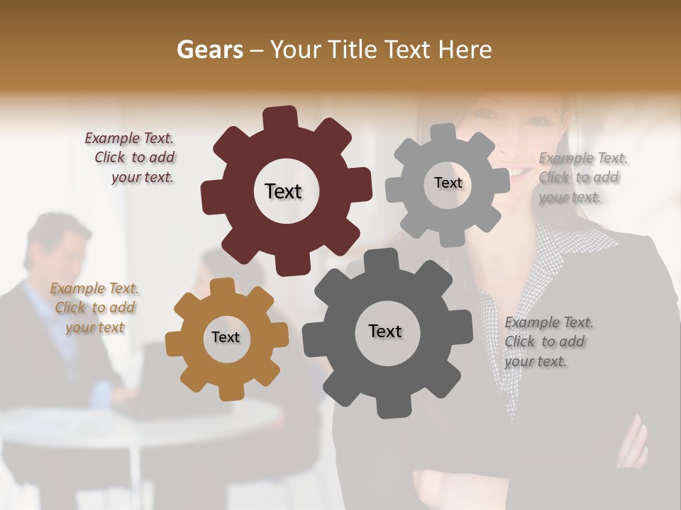 Puppy And Dog Playing PowerPoint Template