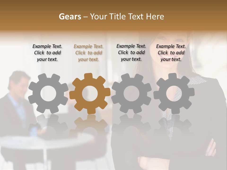 Puppy And Dog Playing PowerPoint Template