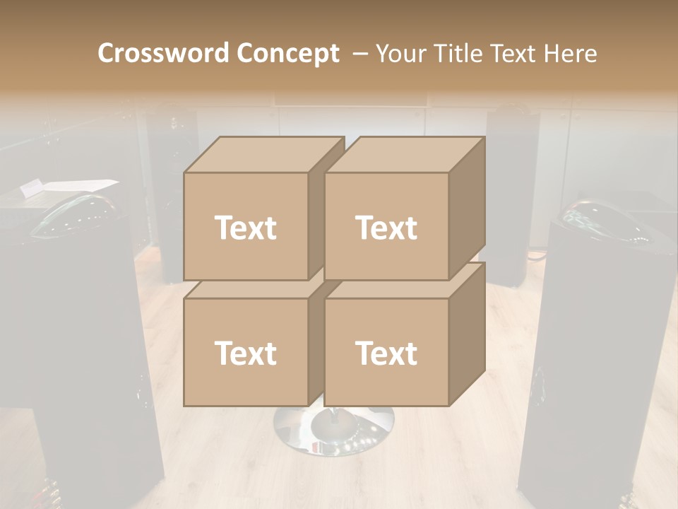 Home Theater 4 Focus On Chair PowerPoint Template