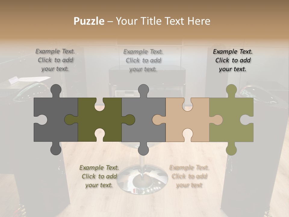 Home Theater 4 Focus On Chair PowerPoint Template