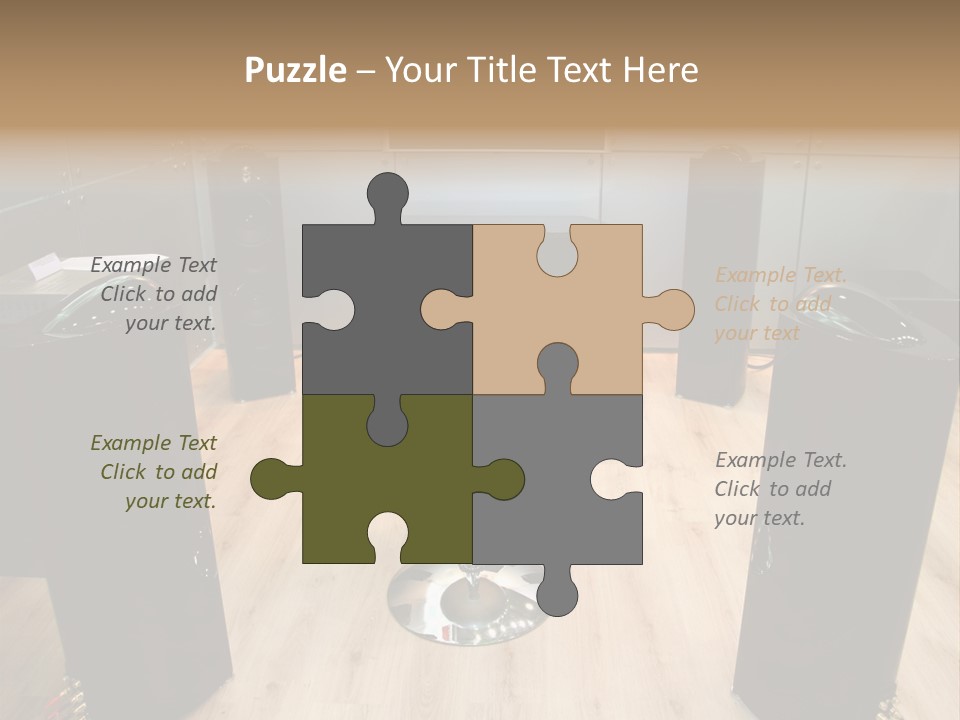 Home Theater 4 Focus On Chair PowerPoint Template