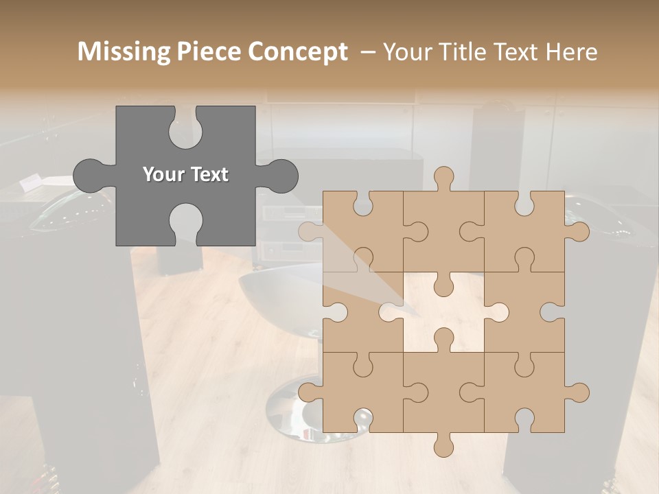 Home Theater 4 Focus On Chair PowerPoint Template