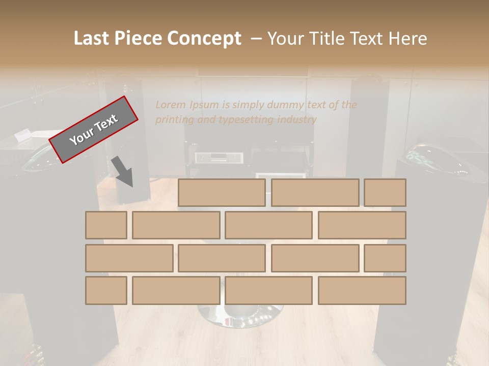 Home Theater 4 Focus On Chair PowerPoint Template