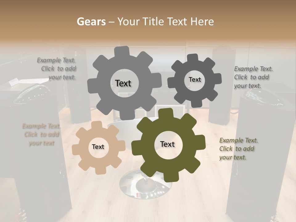 Home Theater 4 Focus On Chair PowerPoint Template