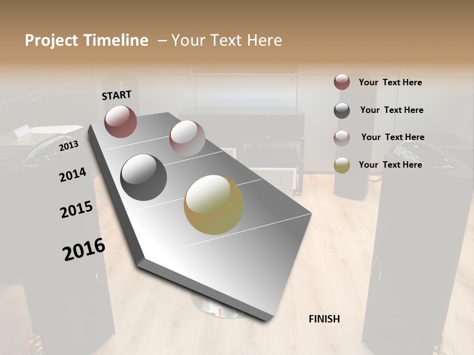 Home Theater 4 Focus On Chair PowerPoint Template