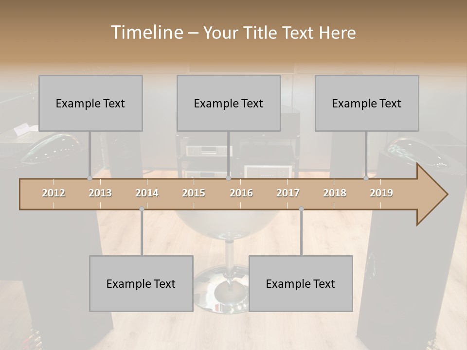 Home Theater 4 Focus On Chair PowerPoint Template