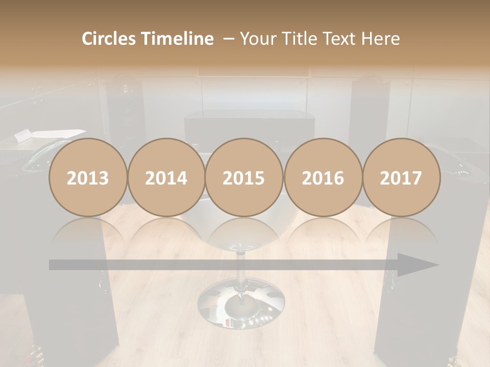 Home Theater 4 Focus On Chair PowerPoint Template