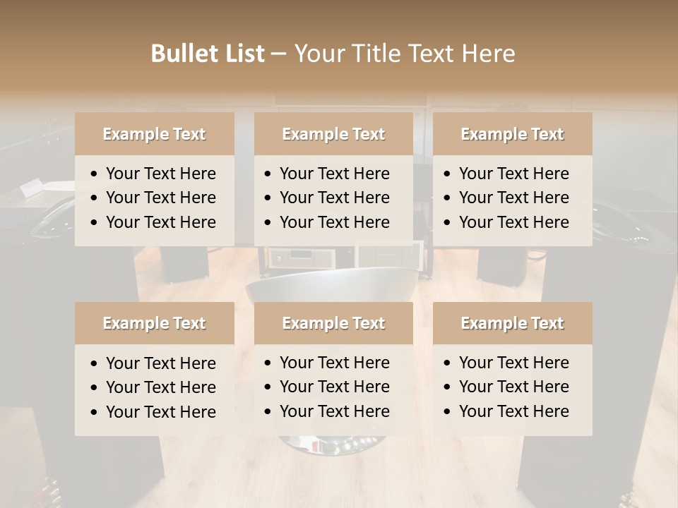 Home Theater 4 Focus On Chair PowerPoint Template