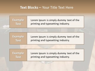 Home Theater 4 Focus On Chair PowerPoint Template