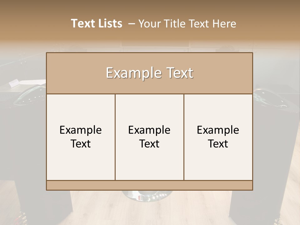 Home Theater 4 Focus On Chair PowerPoint Template