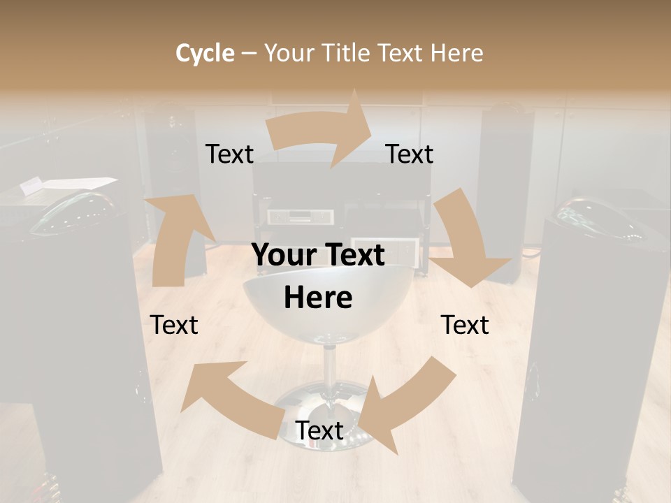 Home Theater 4 Focus On Chair PowerPoint Template