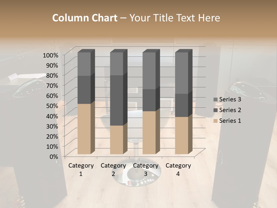 Home Theater 4 Focus On Chair PowerPoint Template