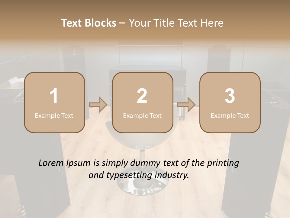 Home Theater 4 Focus On Chair PowerPoint Template