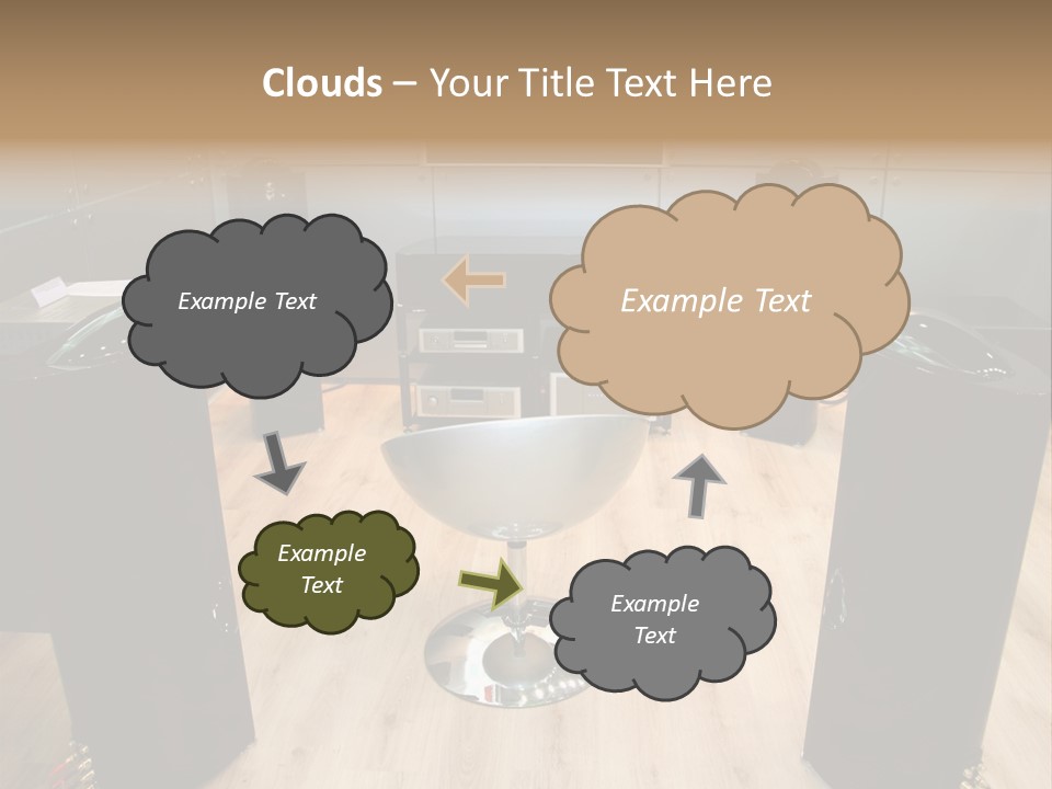 Home Theater 4 Focus On Chair PowerPoint Template
