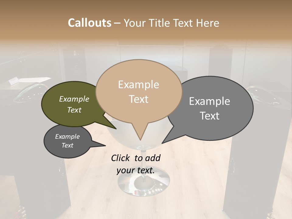 Home Theater 4 Focus On Chair PowerPoint Template