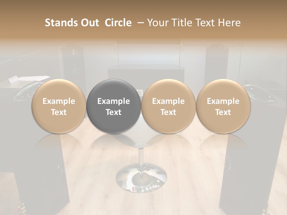 Home Theater 4 Focus On Chair PowerPoint Template