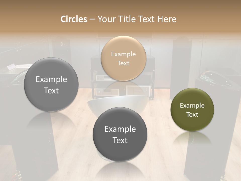 Home Theater 4 Focus On Chair PowerPoint Template