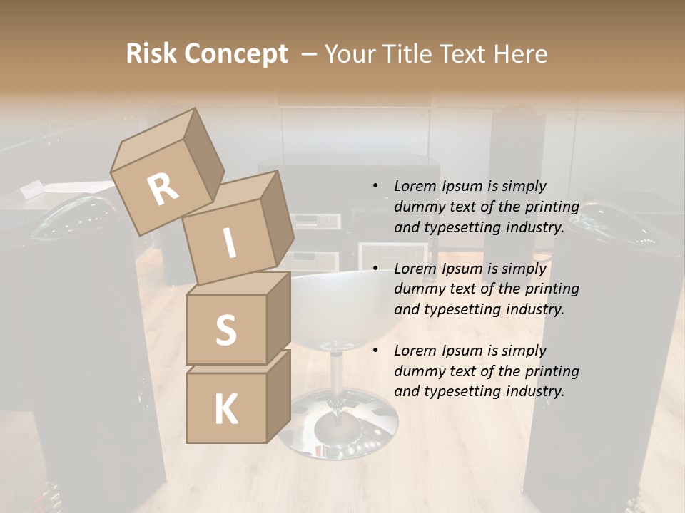 Home Theater 4 Focus On Chair PowerPoint Template