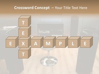 Home Theater 4 Focus On Chair PowerPoint Template