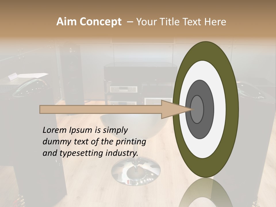 Home Theater 4 Focus On Chair PowerPoint Template