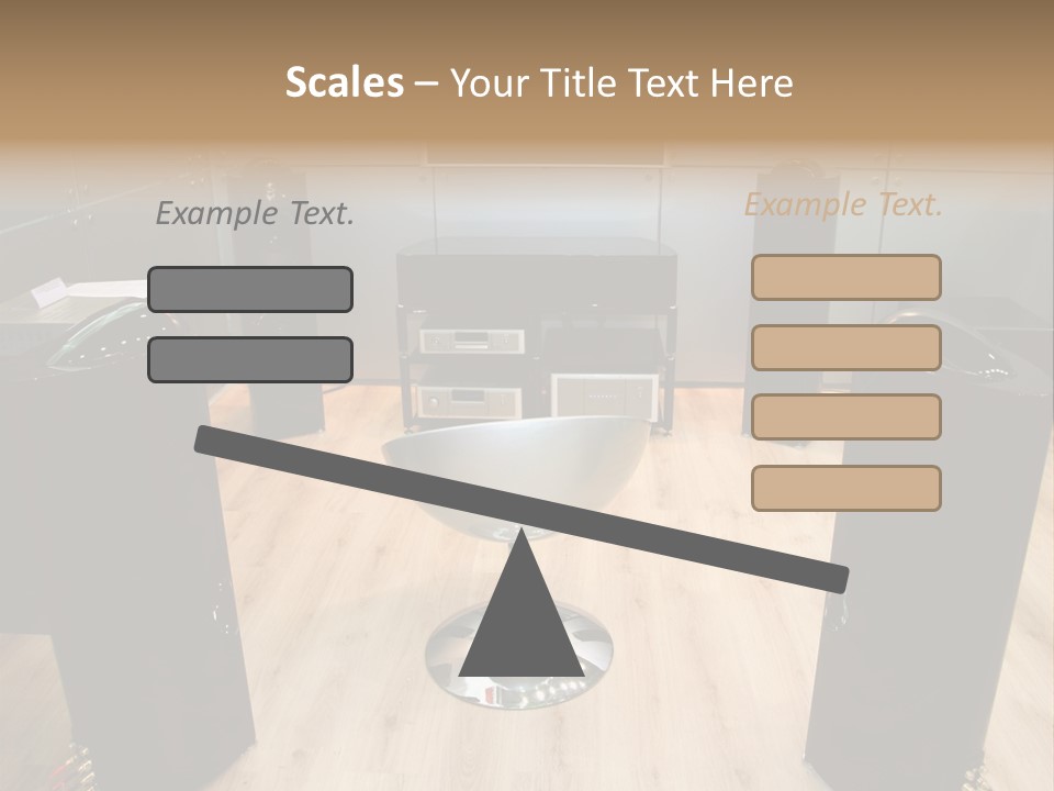 Home Theater 4 Focus On Chair PowerPoint Template