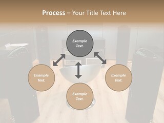 Home Theater 4 Focus On Chair PowerPoint Template