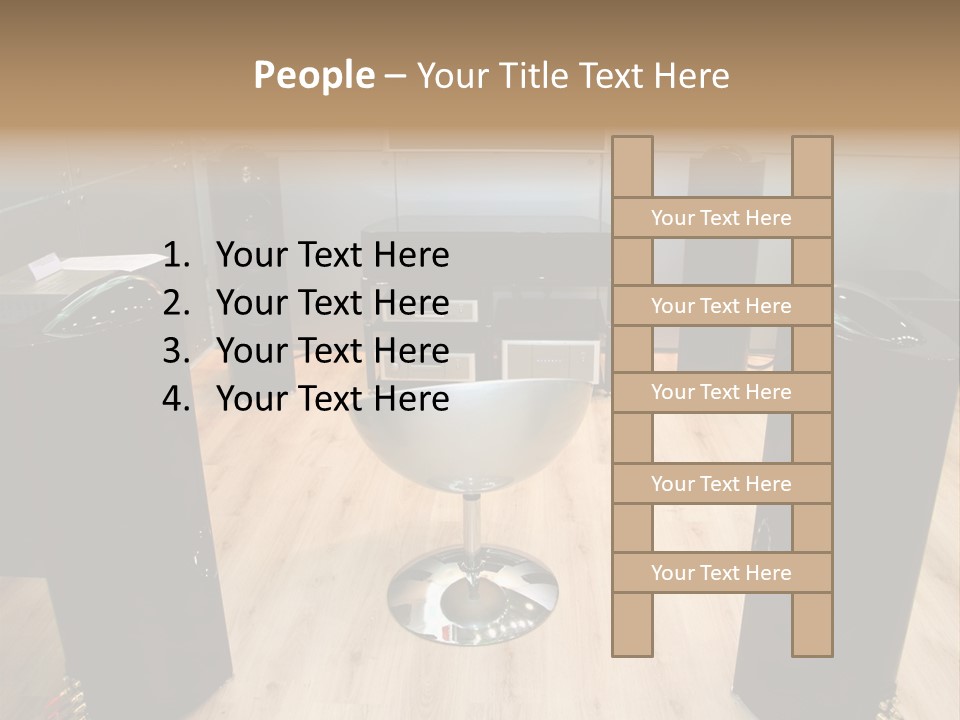 Home Theater 4 Focus On Chair PowerPoint Template