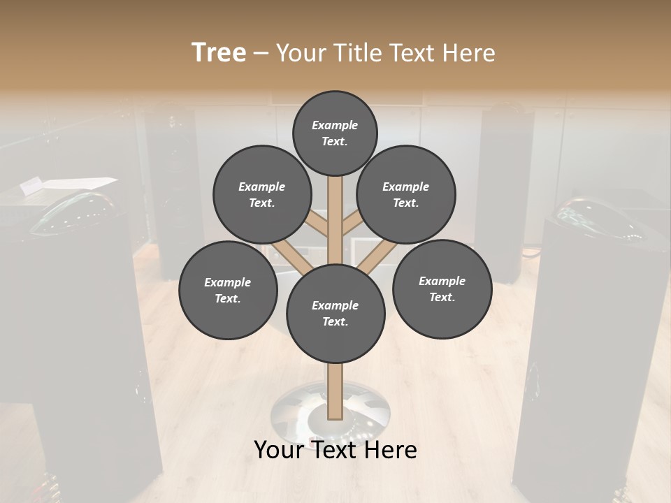 Home Theater 4 Focus On Chair PowerPoint Template