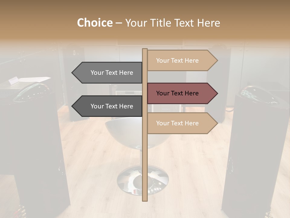 Home Theater 4 Focus On Chair PowerPoint Template