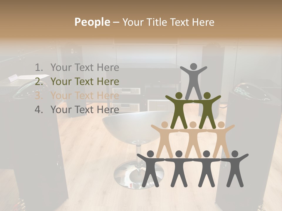 Home Theater 4 Focus On Chair PowerPoint Template