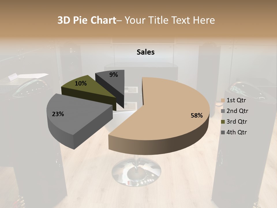 Home Theater 4 Focus On Chair PowerPoint Template