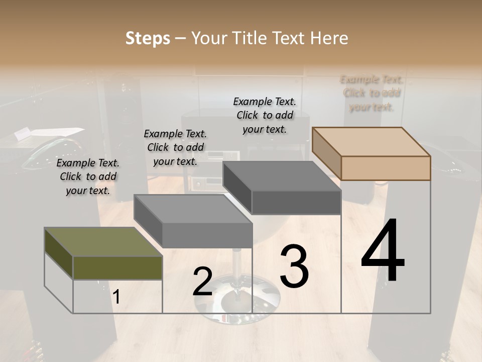 Home Theater 4 Focus On Chair PowerPoint Template