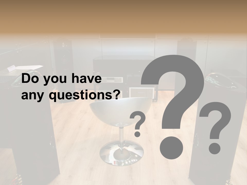 Home Theater 4 Focus On Chair PowerPoint Template