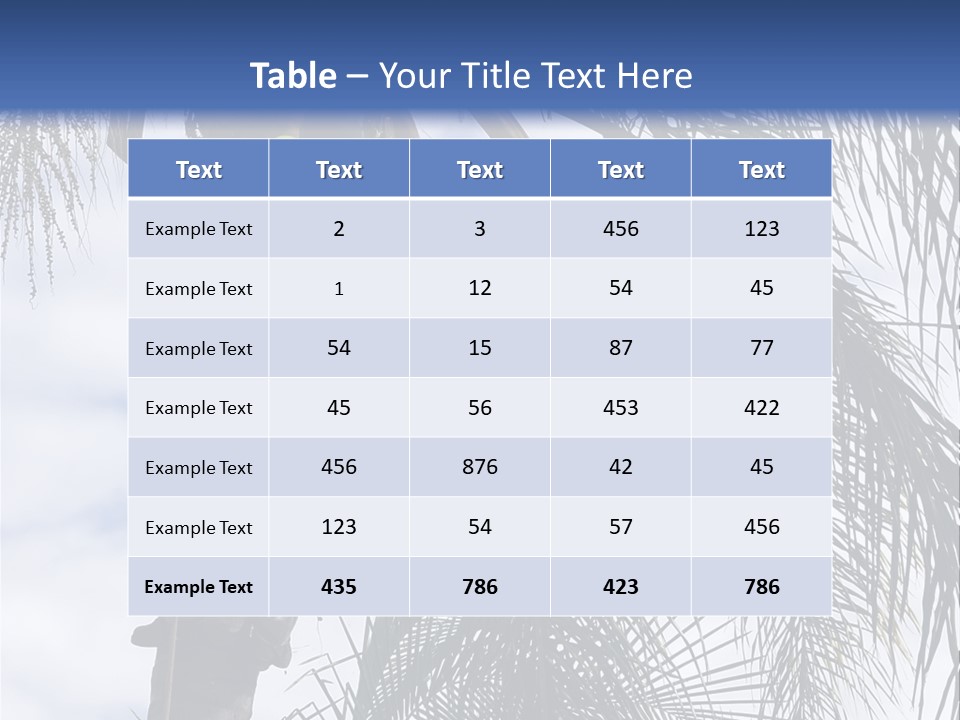 A Man In A Tree Trimming A Palm Tree PowerPoint Template