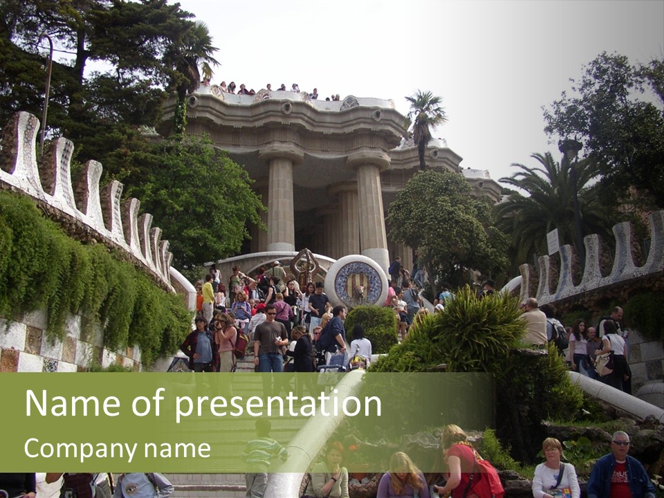 National Park In Barcelona, Spain PowerPoint Template