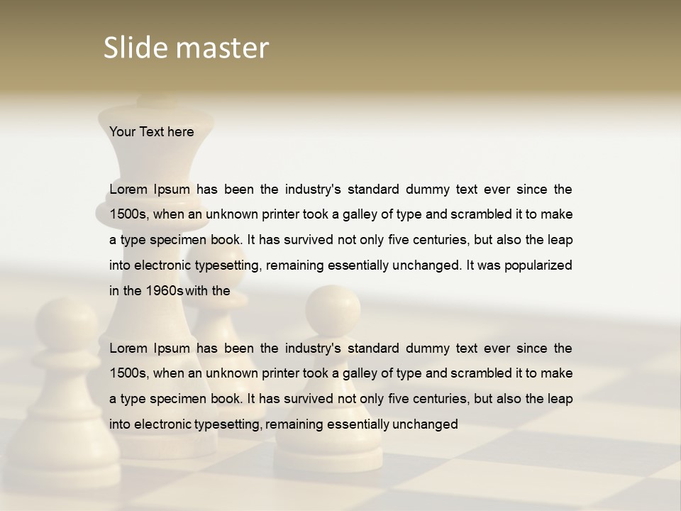 A Group Of Chess Pieces On A Chess Board PowerPoint Template