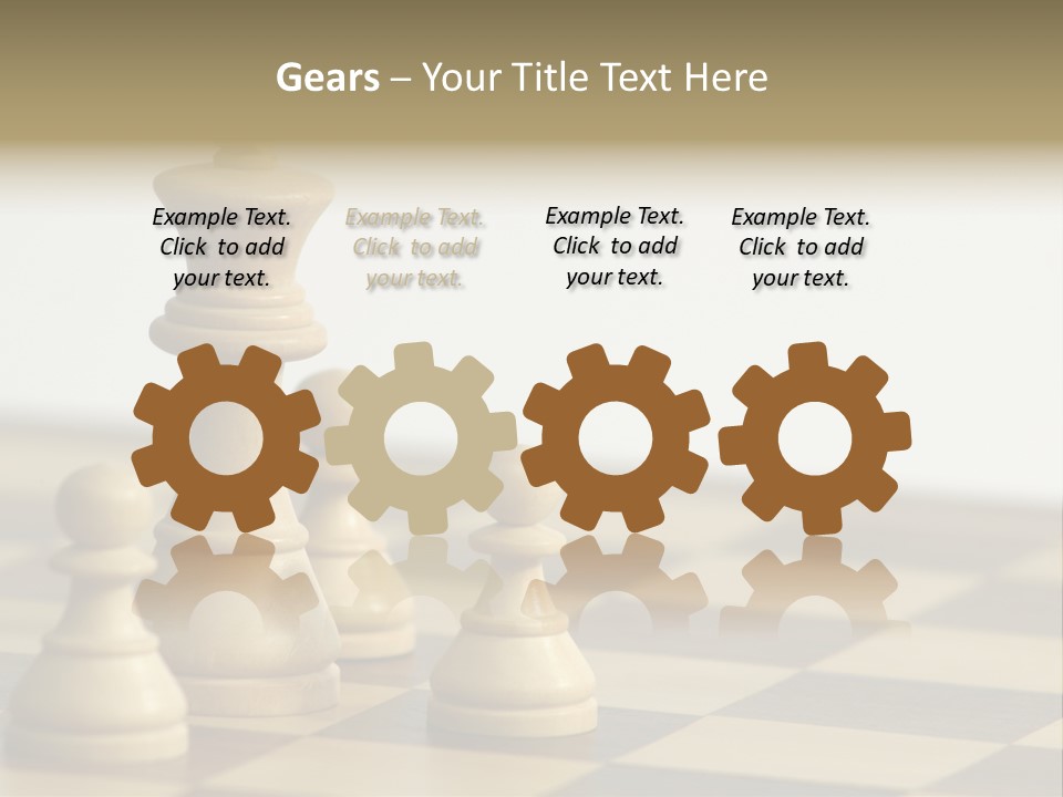 A Group Of Chess Pieces On A Chess Board PowerPoint Template