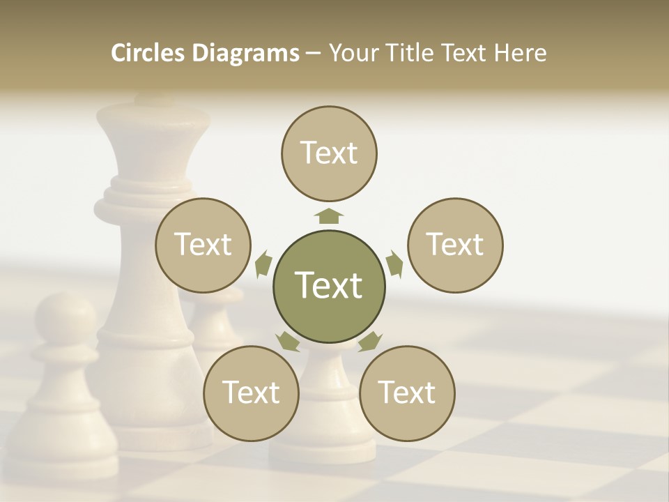 A Group Of Chess Pieces On A Chess Board PowerPoint Template