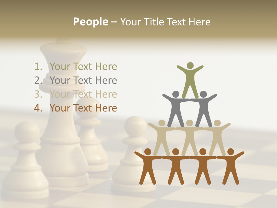 A Group Of Chess Pieces On A Chess Board PowerPoint Template