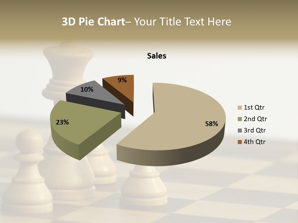 A Group Of Chess Pieces On A Chess Board PowerPoint Template
